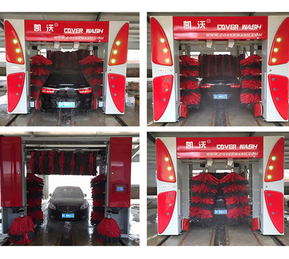 中國北方地區(qū)安裝新款凱沃電腦7刷龍門洗車機(jī)