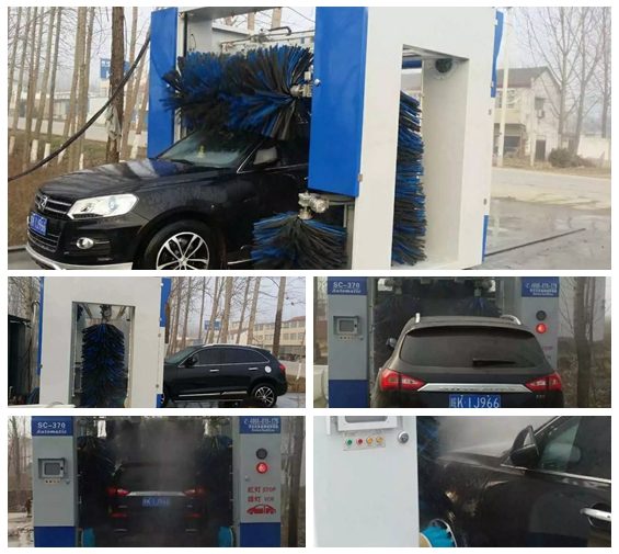 安徽界首市邴集鄉(xiāng)石化加油站安裝臺(tái)灣美嘉德龍門7刷電腦洗車機(jī)