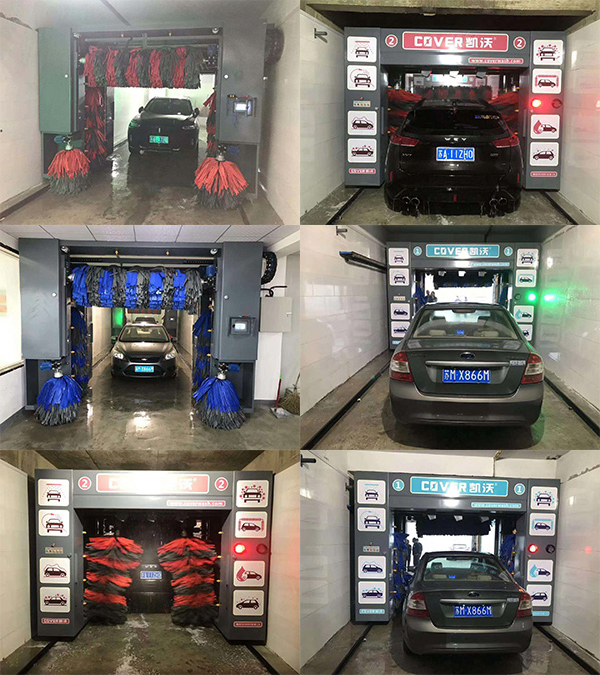 中國江蘇省南京金橋：中化加油站?安裝2臺凱沃龍門洗車機調(diào)試完畢